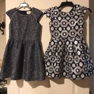 Pair of girls elegant dresses